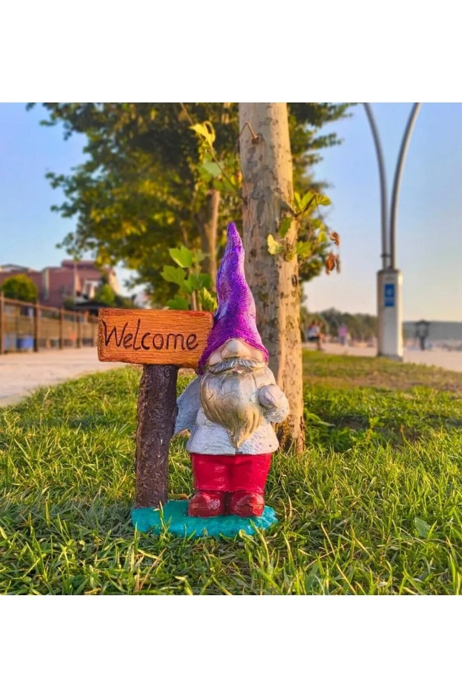 Welcome cüce heykeli polyester
